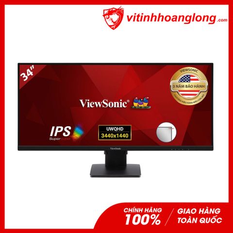  Màn hình máy tính ViewSonic 34 Inch VA3456-MHDJ, WQHD, IPS, 4ms, 75Hz 