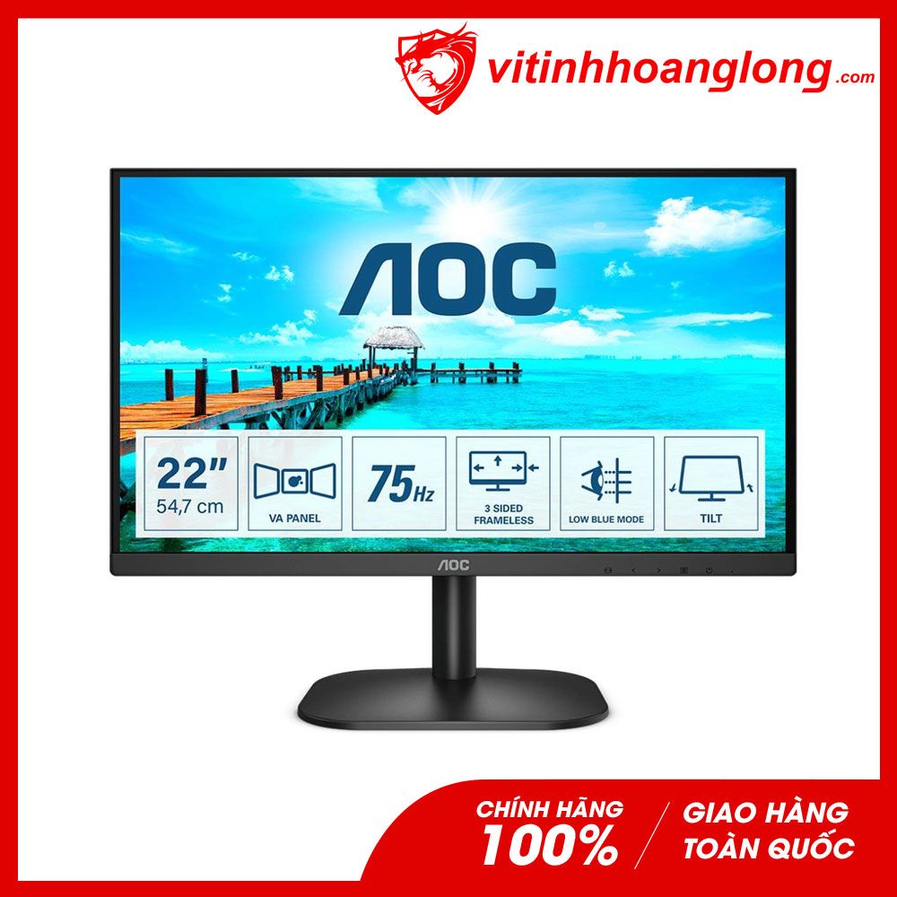 Màn hình máy tính AOC 21.5 Inch 22B2HN/74 FHD VA 75Hz