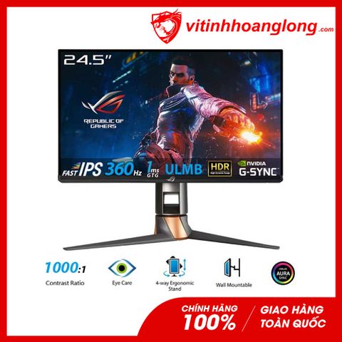  Màn hình máy tính Asus 25 Inch PG259QN FHD Swift eSports Fast IPS 360Hz HDR10 G-Sync 1ms Gaming 