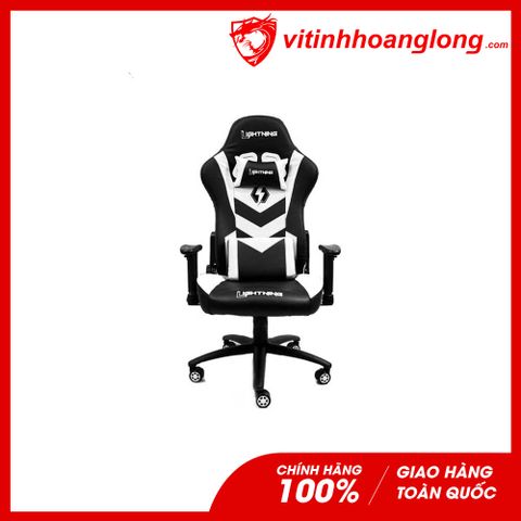  Ghế Gaming Lightning A-LN002 Chân Xoay (Trắng) 