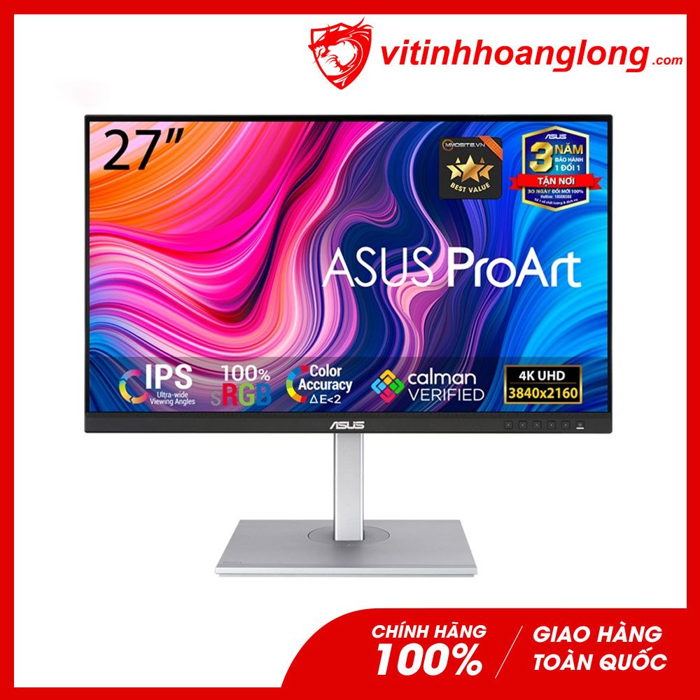 Màn hình máy tính Asus 27 Inch ProArt PA279CV 4K UHD IPS 60Hz, 5Ms