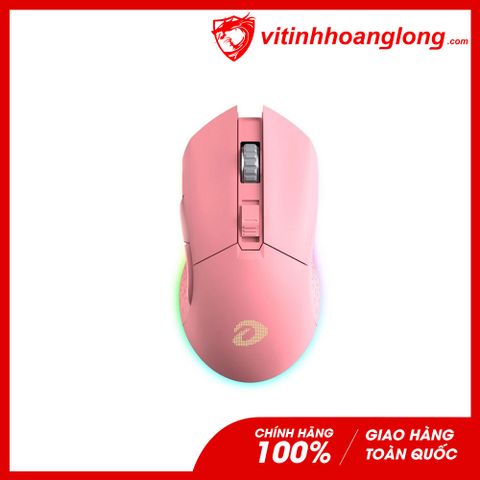  Chuột máy tính Wireless DareU EM901 Gemini Queen Pink RGB Gaming (Hồng) 