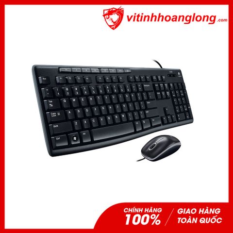  Combo phím chuột Logitech MK200 Chính Hãng (Đen) 