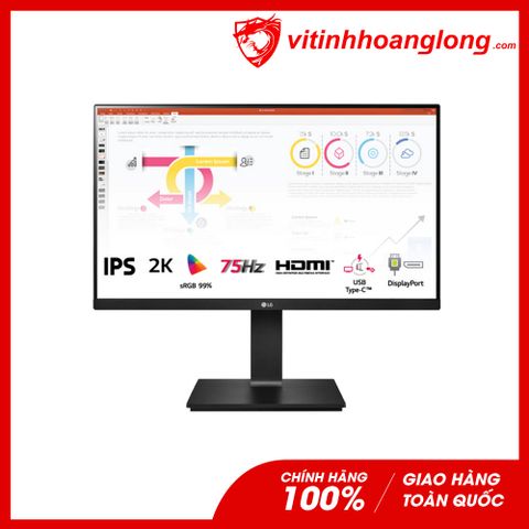  Màn hình máy tính LG 23.8 Inch 24QP750-B QHD 2K QHD IPS 75hz 5ms HDR10 sRGB99% Type C (24QP750-B.ATV) 