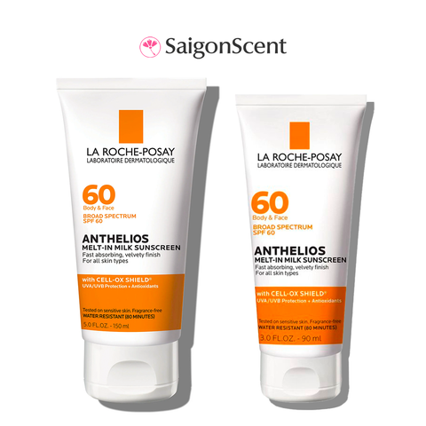 Kem chống nắng cho mặt và toàn thân La Roche-Posay Anthelios Melt-In Milk Sunscreen SPF 60 90mL & 150mL