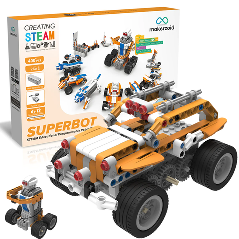 Đồ chơi lắp ráp 26+ mô hình Creating Stem Smart Robot Makerzoid - 400 mảnh