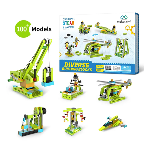 Đồ chơi lắp ráp 100+ mô hình Makerzoid Creating Stem Dervese Building Blocks - 400 mảnh