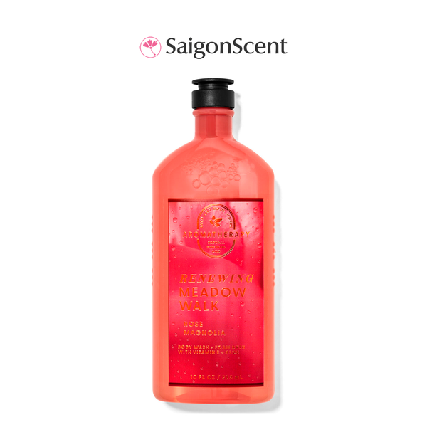 Sữa tắm thư giản Bath & Body Works Aromatherapy Body Wash RENEWING MEADOW WALK Rose + Magnolia 295mL