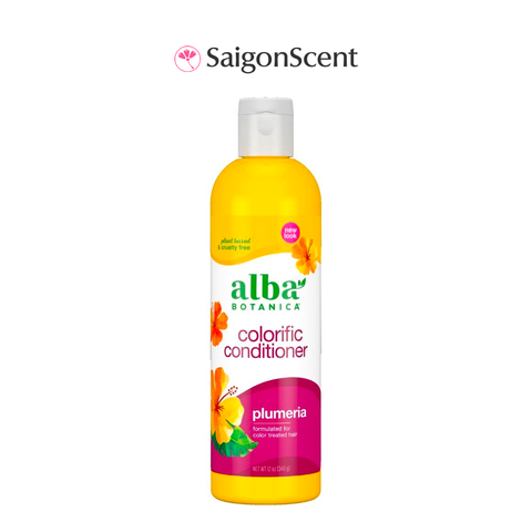 Dầu xả tóc nhuộm Alba Botanica Colorific Conditioner Plumeria 340g