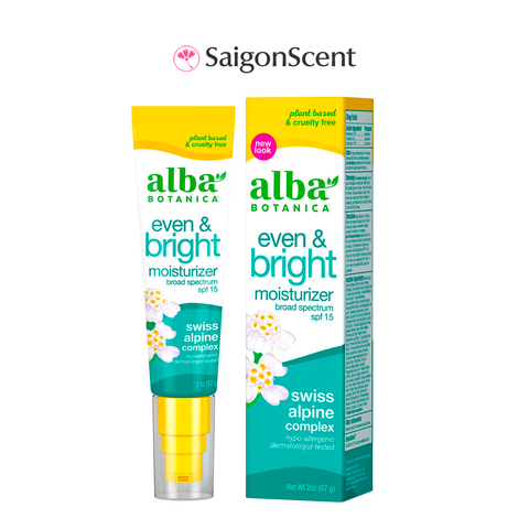 Kem dưỡng chống nắng Alba Bitanica Even & Bright Moisturizer SPF 15 57g