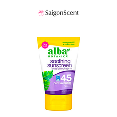 Kem chống nắng cho mặt & cơ thể Alba Botanica Soothing Sunscreen Pure Lavender SPF 45 113g