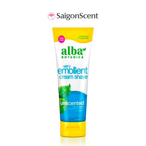 Kem cạo râu Alba Botanica Very Emollient Cream Shave Unscented 227g