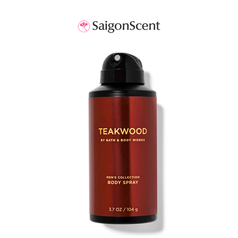 Xịt thơm toàn thân cho nam Bath & Body Works Body Spray TEAKWOOD 104g