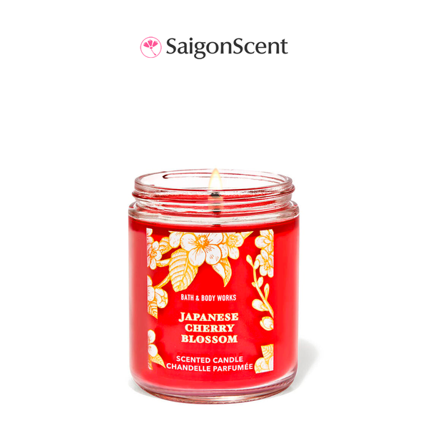 Nến thơm 1 bấc Bath & Body Works Japanese Cherry Blossom 198g