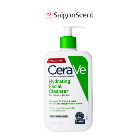 Sữa rửa mặt da thường/da khô CeraVe Hydrating Facial Cleanser 473mL