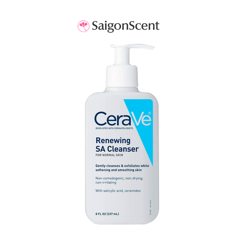 Sữa rửa mặt da dầu mụn Cerave Renewing SA Cleanser 237mL