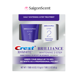 Set trắng răng Crest Brilliance Whitening 2-Step Treatment