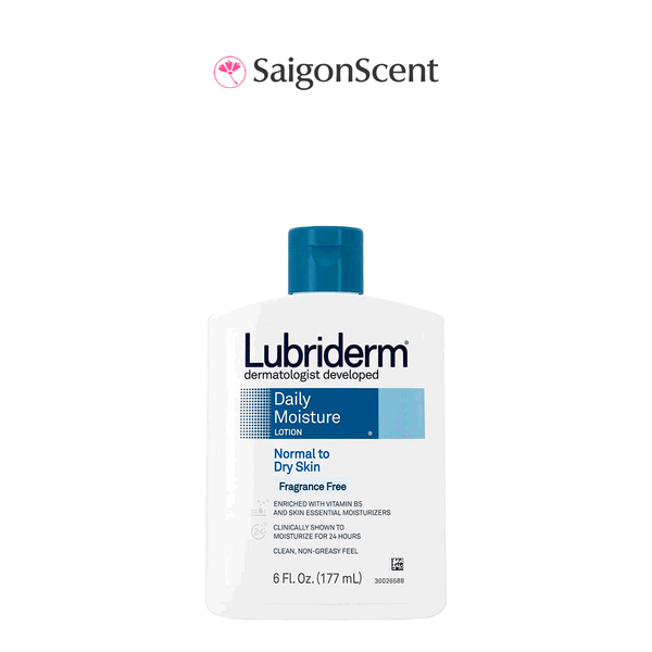 Dưỡng thể toàn thân không hương liệu Lubriderm Daily Moisture Lotion Normal to Dry Skin 177mL
