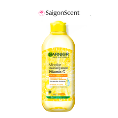 Nước tẩy trang hỗ trợ làm sáng da Garnier Micellar Cleansing Water Vitamin C For Dull & Sensitive Skin 400mL