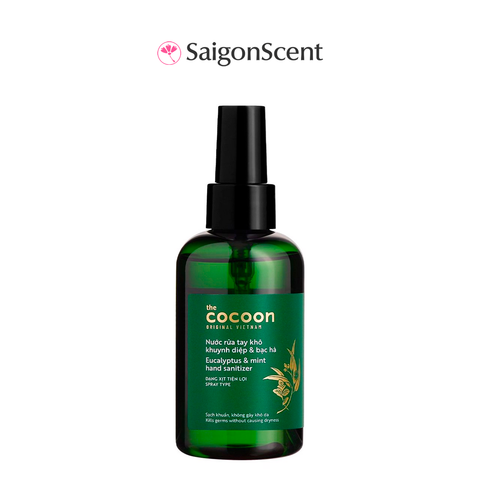 Nước rửa tay khô khuynh diệp & bạc hà The Cocoon Eucalyptus & Mint Hand Sanitizer 140mL