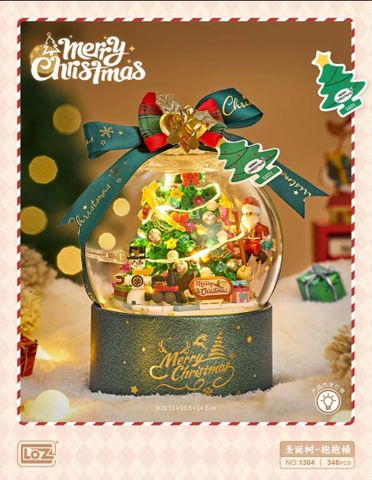 Đồ chơi lắp ráp quả cầu Giáng Sinh LOZ mini Blocks Teens Building Toys Bricks Gift Christmas Present with Lighting Home Decor