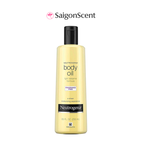 Dầu dưỡng thể căng bóng, mềm mại Neutrogena Body Oil Light Sesame Formula For Dry Skin 250mL