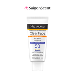 Kem chống nắng da dầu mụn Neutrogena Clear Face Break-Out Free Liquid Lotion Sunscreen SPF 50 88mL