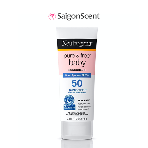 Kem chống nắng dịu nhẹ cho bé Neutrogena Pure & Free Baby Sunscreen Lotion SPF 50 88mL