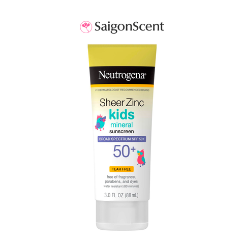 Kem chống nắng vật lý cho bé Neutrogena Sheer Zinc KIDS Dry - Touch Sunscreen SPF 50 88mL