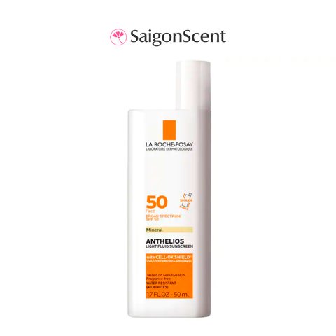 Kem chống nắng vật lý La Roche-Posay Anthelios Mineral Light Fluid Sunscreen SPF 50 50mL