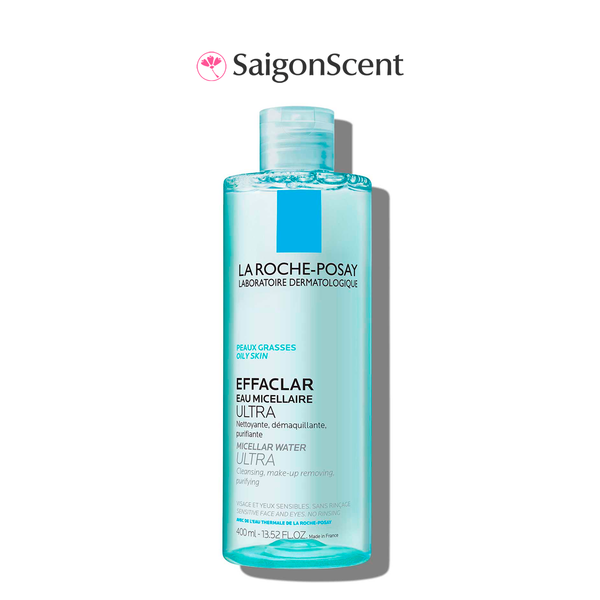 Nước tẩy trang cho da dầu | mụn nhạy cảm La Roche-Posay Effaclar Micellar Water Ultra Oily Skin 400mL