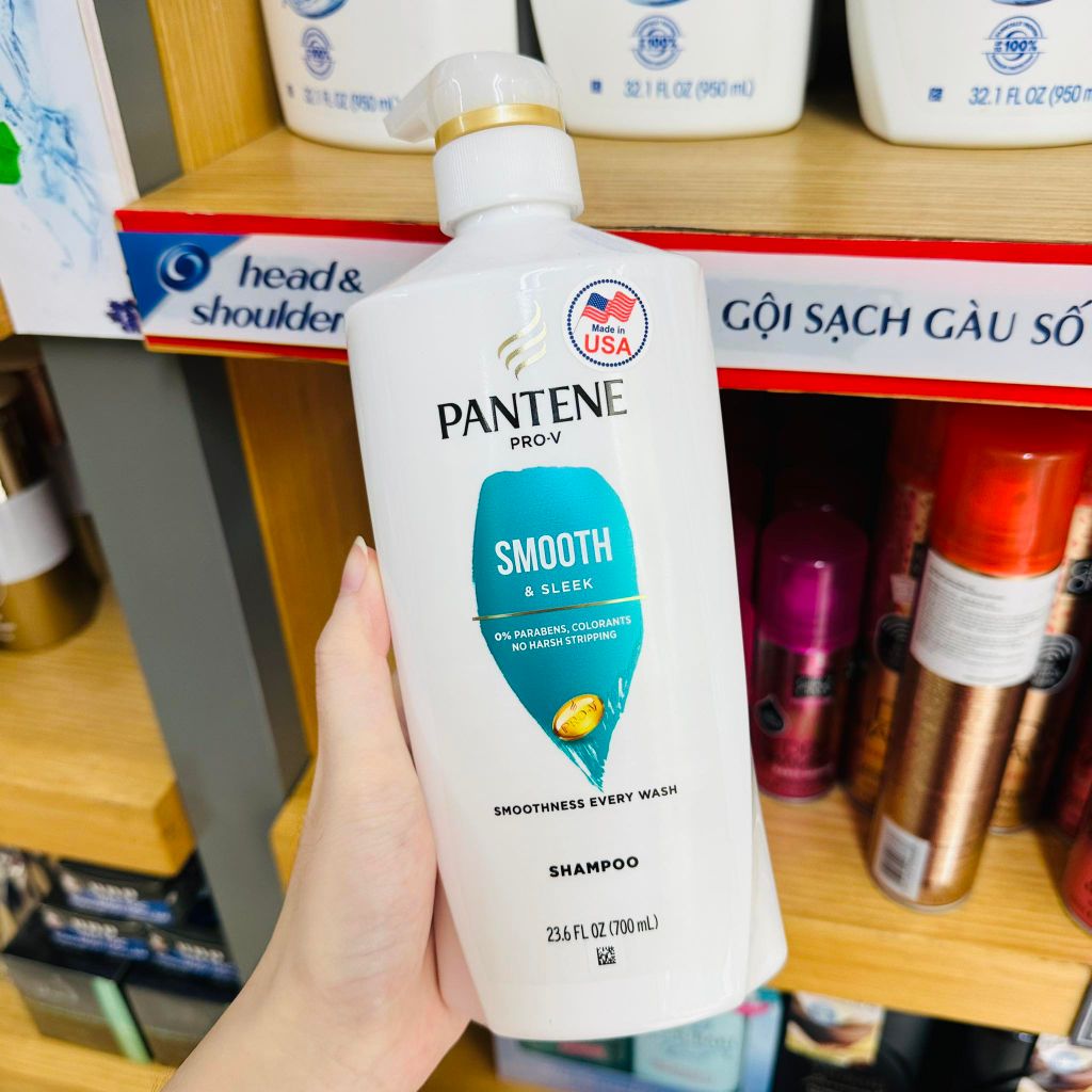 Dầu gội Pantene Pro-V Smooth & Sleek Shampoo 700mL