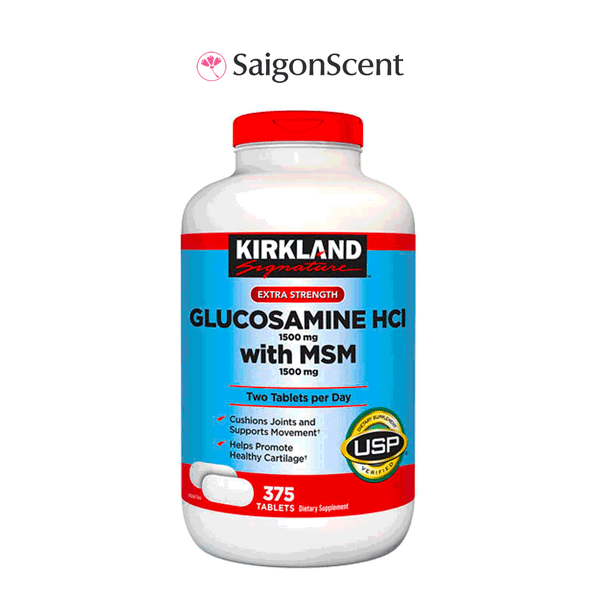 Thực phẩm chức năng hỗ trợ xương khớp Kirkland Glucosamine HCL 1500mg with MSM 1500mg 375 viên