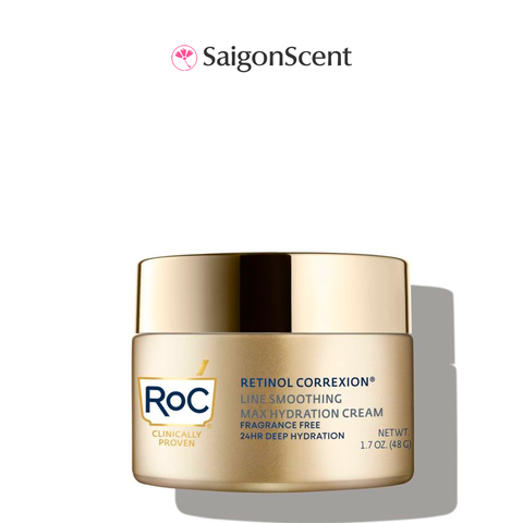 Kem dưỡng chống lão hóa, cấp ẩm chuyên sâu RoC RETINOL CORREXION Line Smoothing Max Hydration Cream 48g