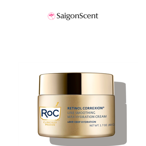 Kem dưỡng chống lão hóa, cấp ẩm chuyên sâu RoC RETINOL CORREXION Line Smoothing Max Hydration Cream 48g