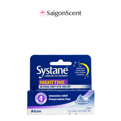 Thuốc mỡ dưỡng hỗ trợ giảm khô và kích ứng cho mắt Systane Night Time Lubricant Eye Ointment 3.5g