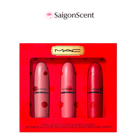 Set son màu MAC Three Cheersi Lipstick TriQ | 3 Màu