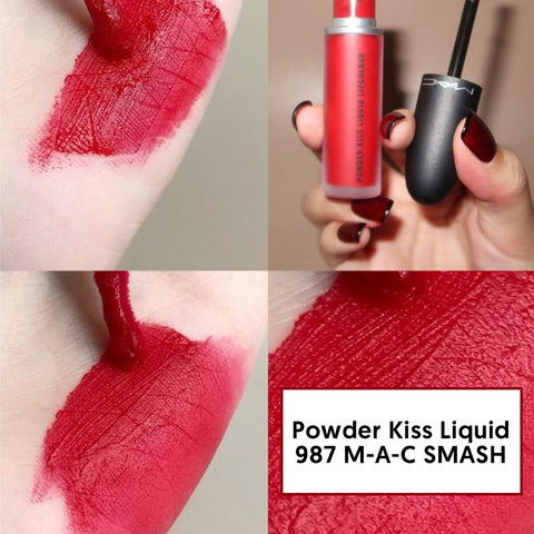 Son kem MAC Powder Kiss Liquid Lipcolour 987 M-A-C SMASH