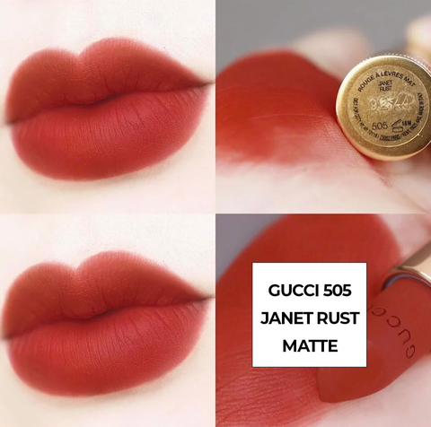 Son GUCCI 505 Janet Rust | Màu đỏ gạch 3.5g