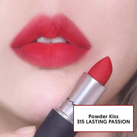 Son MAC Powder Kiss LASTING PASSION 315 - Đỏ san hô