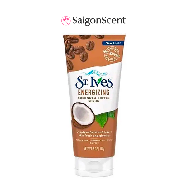 Tẩy tế bào chết cho mặt St.Ives ENERGIZING Coconut & Coffee Scrub 170g