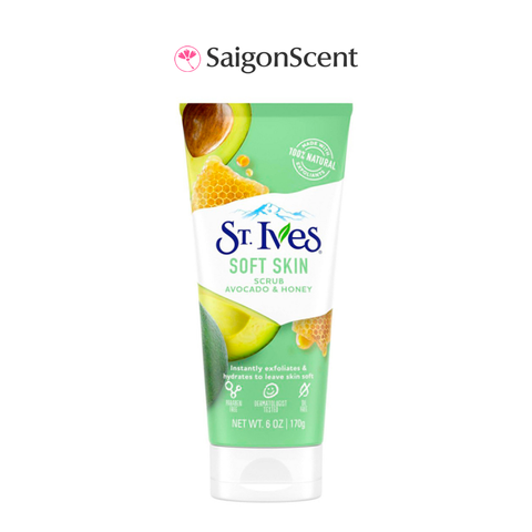 Tẩy tế bào chết St.Ives SOFT SKIN Avocado & Honey Scrub 170g