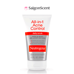 Sữa rửa mặt Neutrogena All in 1 Acne Control Daily Scrub 124mL