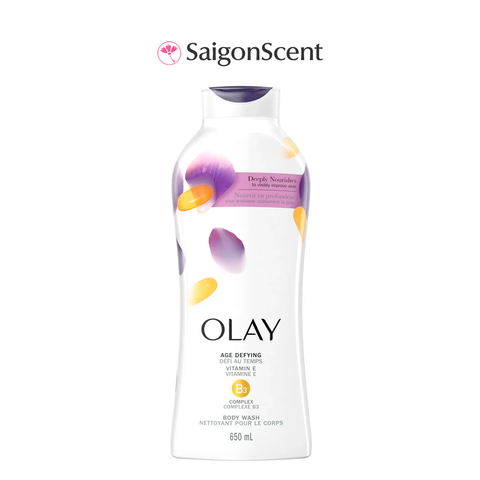 Sữa tắm dưỡng ấm Olay B3 Comlex Body Wash | Age Defying Vitamin E 650ml