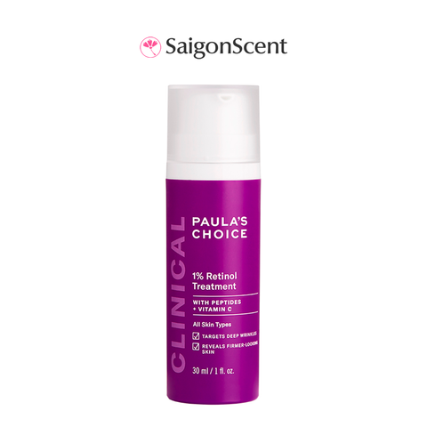 Tinh chất chống lão hoá cho da nhạy cảm Paula's Choice 0.3% Retinol + 2% Bakuchiol Treatment 30mL