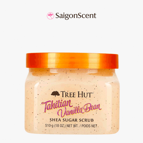 Tẩy tế bào chết cơ thể hương Vanilla Tree Hut Shea Sugar Scrub Tahitian Vanilla Bean 510g
