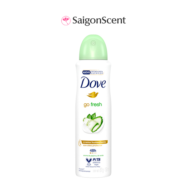 [BẢN ĐỨC] Xịt khử mùi cho nữ DOVE Go Fresh Dry Spray AntiPerspirant 48H 150ml | Hương Dưa Leo
