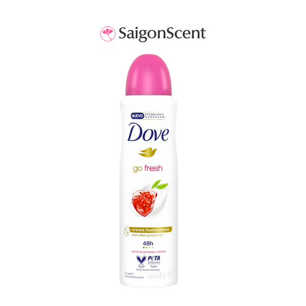 [BẢN ĐỨC] Xịt khử mùi cho nữ DOVE Go Fresh Dry Spray AntiPerspirant 48H 150ml | Hương Lựu