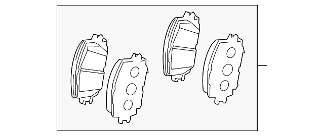 Má phanh trước Lexus HS250H OEM 04465-42200, 04465-42160, 0446542200, 0446542160