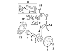 Má phanh trước Lexus RX350 2004 - 2009 OEM 04465-48100, 0446548100